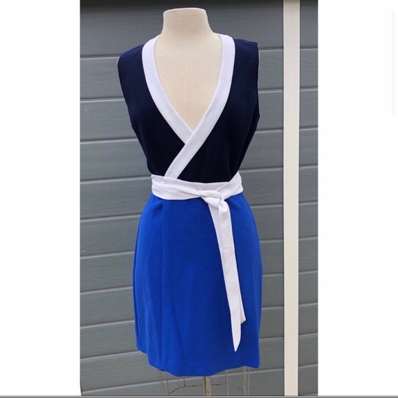 Gorgeous color block DVF wrap dress - Picture 2 of 6